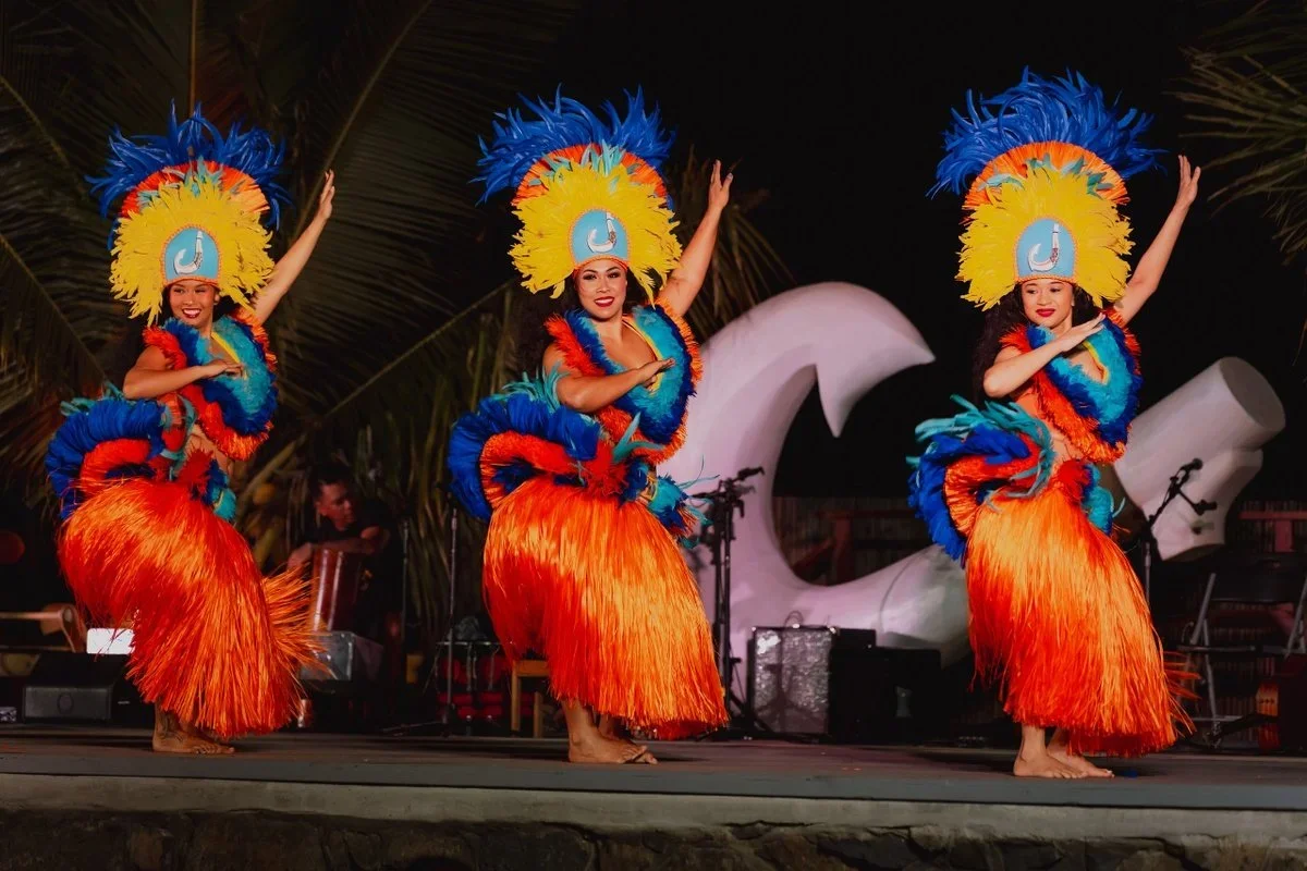 Tahitian dancers at Mauka Warriors Luau